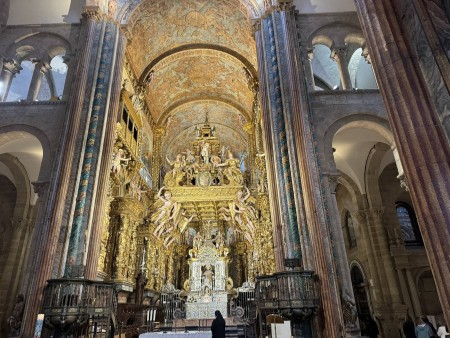 del notranjosti katedrale v Santiagu de Compostela